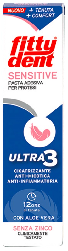 FITTYDENT SENSITIVE PASTA ADESIVA CON ALOE VERA 40 G - Farmacia-flash.it