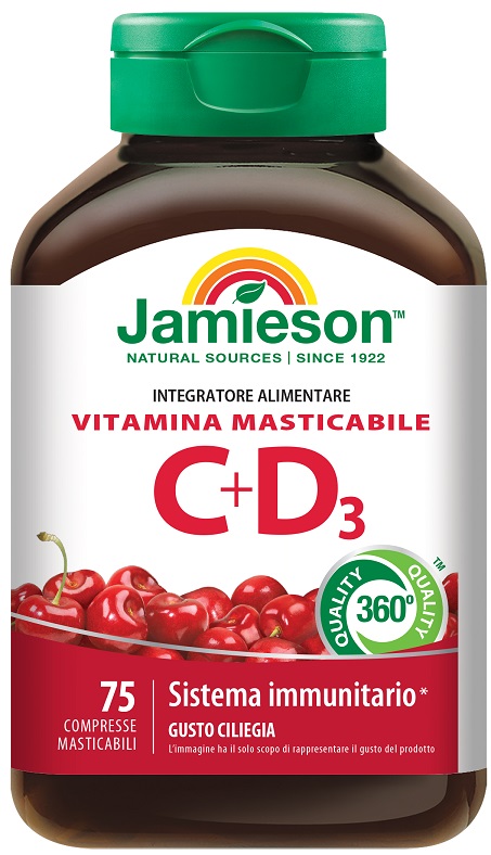 JAMIESON VITAMINA C 500 + D 75 COMPRESSE - Farmacia-flash.it
