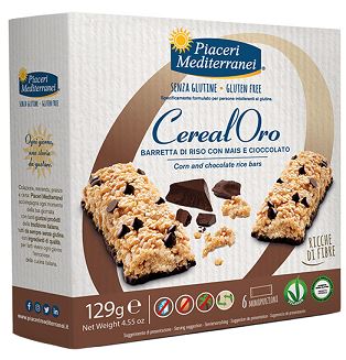 PIACERI MEDITERRANEI BARRETTA DI RISO CON MAIS E CIOCCOLATO 129 G - Farmacia-flash.it