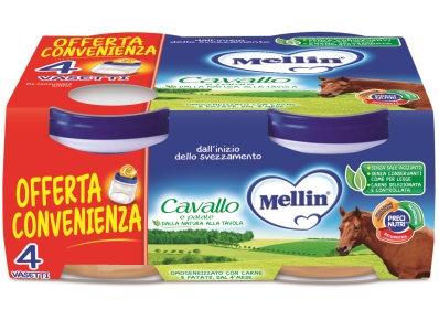 MELLIN OMOGENEIZZATO CAVALLO 4 X 80 G - Farmacia-flash.it