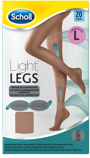 SCHOLL LIGHTLEGS 20 DENARI TAGLIA L COLORE NUDE 1 PAIO - Farmacia-flash.it