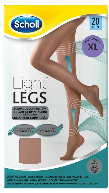 SCHOLL LIGHTLEGS 20 DENARI TAGLIA XL COLORE NUDE 1 PAIO - Farmacia-flash.it