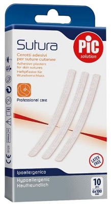 CEROTTO PER SUTURA PIC SOLUTION 6 X 100 MM 10 PEZZI - Farmacia-flash.it