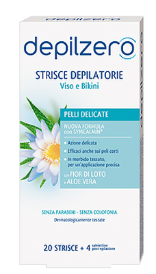 DEPILZERO STRISCE VISO E BIKINI 20 PEZZI - Farmacia-flash.it