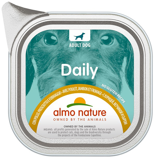 DAILY MENU DOG POLLO PROSCIUTTO FORMAGGIO 100 G - Farmacia-flash.it