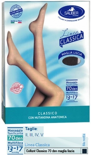 SAUBER CLASSICO COLLANT 70 DENARI MAGLIA LISCIA BLU NOTTE 4 - Farmacia-flash.it