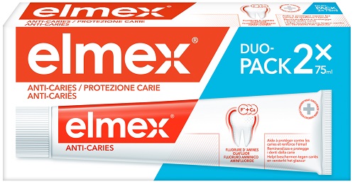 ELMEX PROTEZIONE CARIE 2 X 75 ML - Farmacia-flash.it