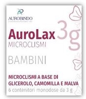 MICROCLISMI PER BAMBINI AUROLAX 6 CONTENITORI 3 G - Farmacia-flash.it