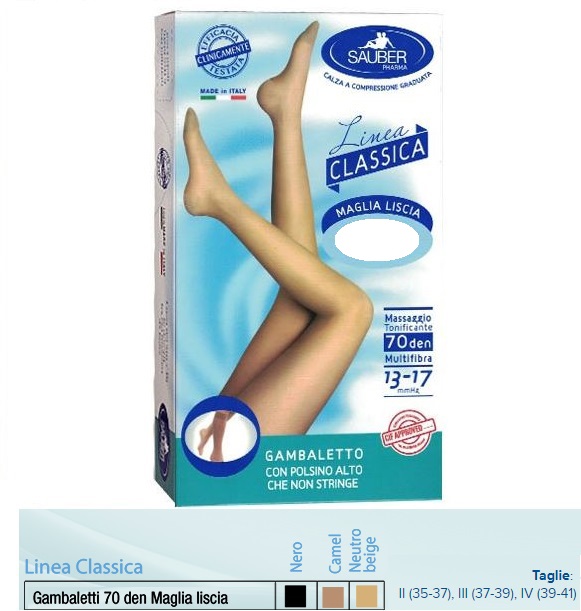 SAUBER GAMBALETTO MAGLIA LISCIA 140 DENARI NERO 4 - Farmacia-flash.it