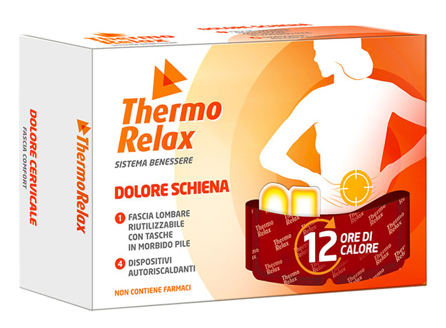 THERMORELAX FASCIA LOMBARE DOLORE SCHIENA+4 DISPOSITIVI AUTORISCALDANTI - Farmacia-flash.it