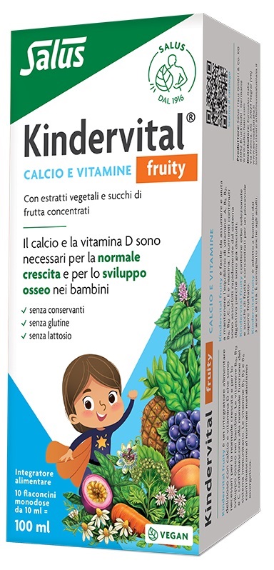 FLORADIX KINDERVITAL FRUITY FORMULA POTENZIATA 10 FLACONCINI MONODOSE X 10 ML PER BAMBINI DA 3 A 12 ANNI - Farmacia-flash.it