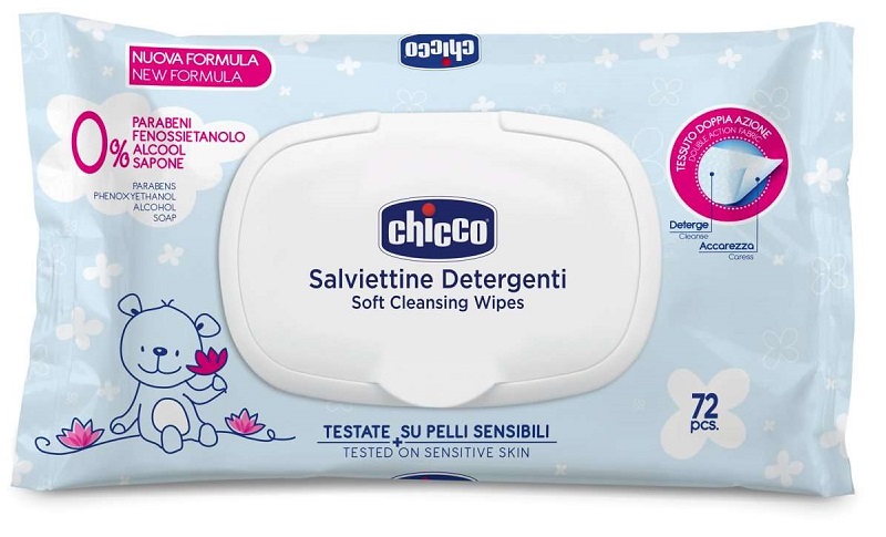 CHICCO COSMESI SALVIETTE 72 PEZZI PLAQ - Farmacia-flash.it