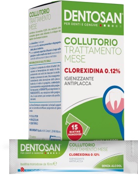 DENTOSAN COLLUTORIO MONODOSE TRATTAMENTO MENSILE 0,12% 15 BUSTINE DA 10 ML - Farmacia-flash.it