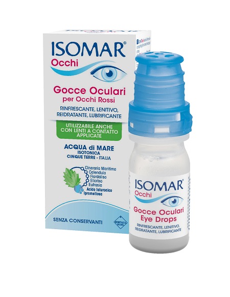 ISOMAR OCCHI GOCCE OCULARI ALL'ACIDO IALURONICO 0,20% 10 ML SENZA CONSERVANTI - Farmacia-flash.it