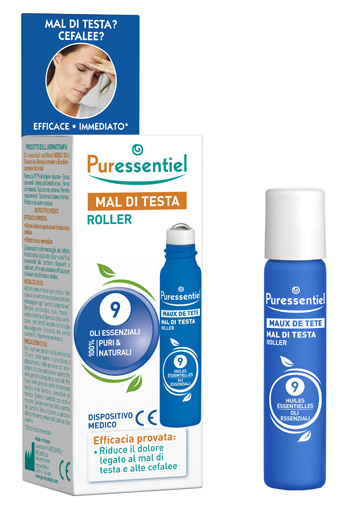 PURESSENTIEL ROLLER MAL DI TESTA AI 9 OLI ESSENZIALI 5 ML - Farmacia-flash.it