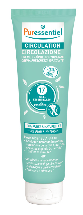 PURESSENTIEL CREMA CIRCOLAZIONE FRESCHEZZA IDRATANTE GAMBE EI STANCHI 100 ML - Farmacia-flash.it
