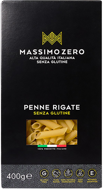 MASSIMO ZERO MEZZE PENNE RIGATE 400 G - Farmacia-flash.it
