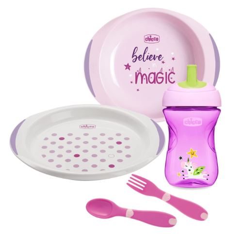 CHICCO SET PAPPA 12 MESI+ ROSA - Farmacia-flash.it