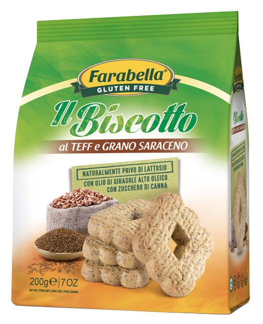 FARABELLA IL BISCOTTO AL TEFF E GRANO SARACENO 200 G - Farmacia-flash.it