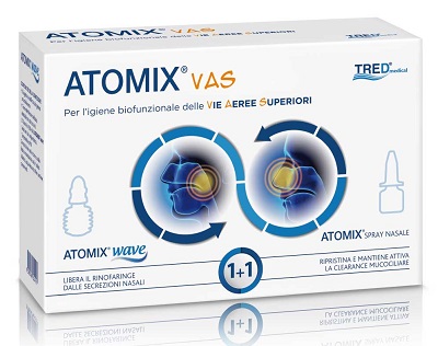 ATOMIX VAS KIT PER IGIENE FUNZIONALE DELLE VIE AEREE SUPERIORI ATOMIC WAVE + SPRAY - Farmacia-flash.it