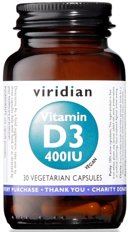 VIRIDIAN VITAMIN D3 400IU 30CPS - Farmacia-flash.it