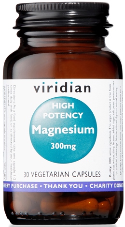 VIRIDIAN MAGNESIUM 300MG HIGH POTENCY 30 CAPSULE VIRIDIAN MAGNESIO SUPERIORE ALTA CONCENTRAZIONE - Farmacia-flash.it