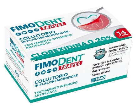 FIMODENT TRAVEL COLLUTORIO CLOREXIDINA SPDD 0,20% 14 FLACONCINI MONODOSE 10 ML - Farmacia-flash.it