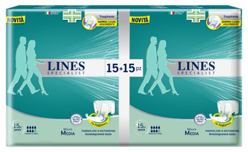 PANNOLONE A MUTANDA LINES SPECIALIST SUPER MM 30 PEZZI - Farmacia-flash.it