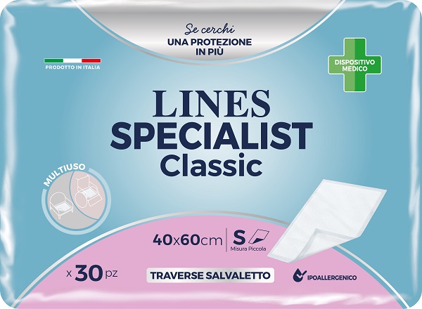TRAVERSA PER INCONTINENZA LINES SPECIALIST CLASSIC 40X60 CM 30 PEZZI - Farmacia-flash.it