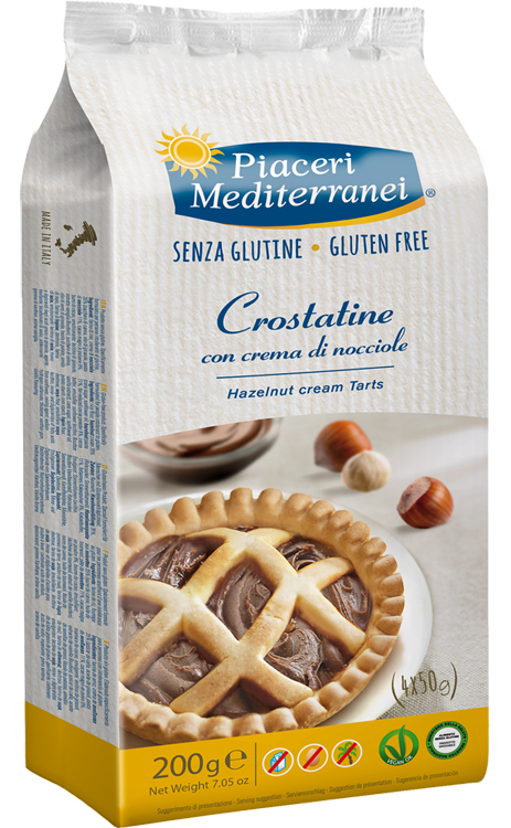 PIACERI MEDITERRANEI CROSTATINA CON CREMA DI NOCCIOLA 4 X 50 G - Farmacia-flash.it