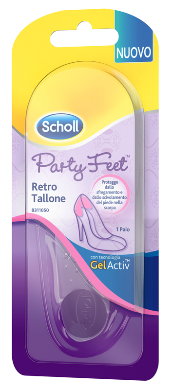 PLANTARE ORTOPEDICO PER RETRO TALLONE PARTY FEET SCHOLL GEL ACTIV 1 PAIO - Farmacia-flash.it