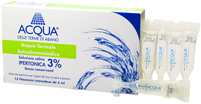 ACQUA DELLE TERME DI ABANO SOLUZIONE IPERTONICA 3% PER LAVAGGIO NASALE - Farmacia-flash.it