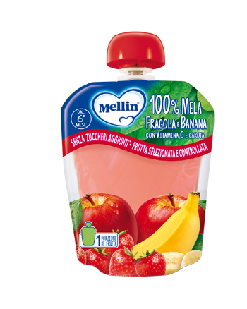 MELLIN 100% MELA FRAGOLA BANANA 90  G - Farmacia-flash.it