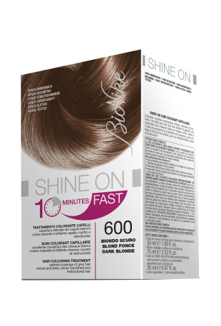 BIONIKE SHINE ON FAST TRATTAMENTO COLORANTE CAPELLI BIONDO SCURO 600 FLACONE 60 ML + TUBO 60 ML - Farmacia-flash.it