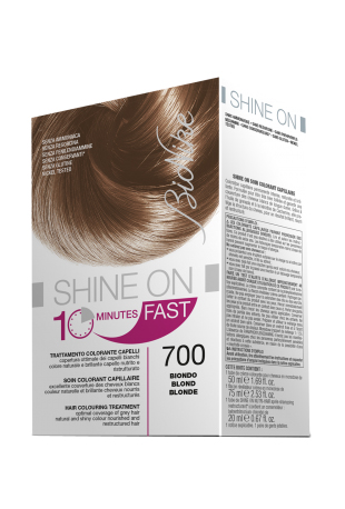 BIONIKE SHINE ON FAST TRATTAMENTO COLORANTE CAPELLI BIONDO 700 FLACONE 60 ML + TUBO 60 ML - Farmacia-flash.it