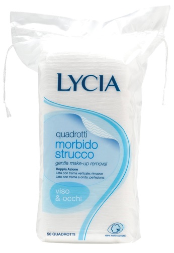 LYCIA 50 QUADROTTI COTONE STRISCIA 12 PEZZI - Farmacia-flash.it