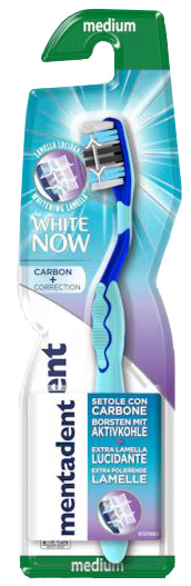 MENTADENT SPAZZOLINO WHITE NOW CARBON - Farmacia-flash.it
