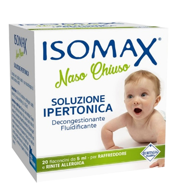 SOLUZIONE IPERTONICA ISOMAX NASO CHIUSO 20 FLACONCINI DA 5 ML - Farmacia-flash.it