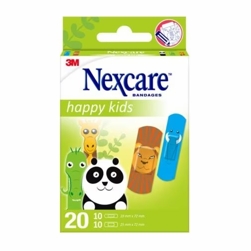 CEROTTI NEXCARE KIDS PLASTERS ANIMALS 20 PEZZI ASSORTITI - Farmacia-flash.it