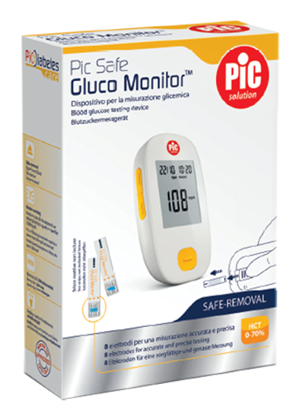 GLUCOMETRO CON MONITOR PIC GLUCO SAFE 1 PEZZO - Farmacia-flash.it