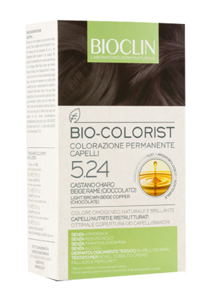 BIOCLIN BIO COLORIST 5,24 CASTANO CHIARO BEIGE RAME CIOCCOLATO - Farmacia-flash.it