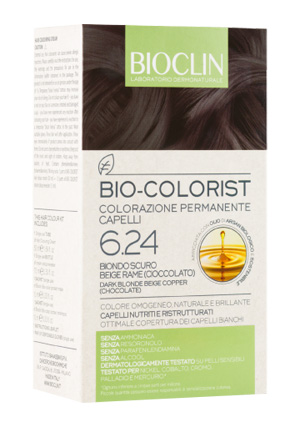 BIOCLIN BIO COLORIST 6,24 BIONDO SCURO BEIGE RAME - Farmacia-flash.it