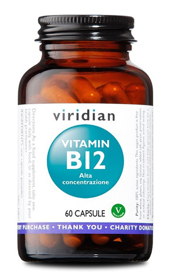 VIRIDIAN VITAMIN B12 HIGH POTENCY 60 CAPSULE VIRIDIAN VITAMINA B12 ALTA CONCENTRAZIONE - Farmacia-flash.it
