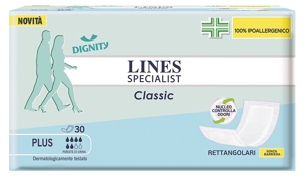 PANNOLONE LINES SPECIALIST CLASSIC RETTANGOLARE SENZA BARRIERA CONTROL 30 PEZZI - Farmacia-flash.it