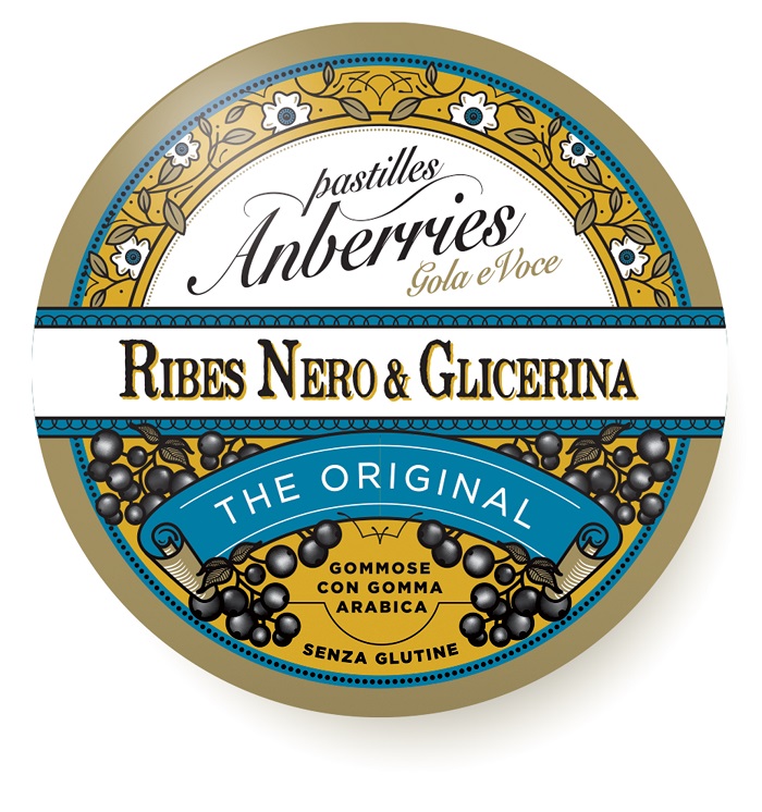 ANBERRIES CLASSICHE RIBES NERO & GLICERINA CARAMELLE 55 G - Farmacia-flash.it