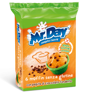 MR DAY MUFFIN SENZA GLUTINE CON PEPITE DI CIOCCOLATO FONDENTE 6 X 42 G - Farmacia-flash.it