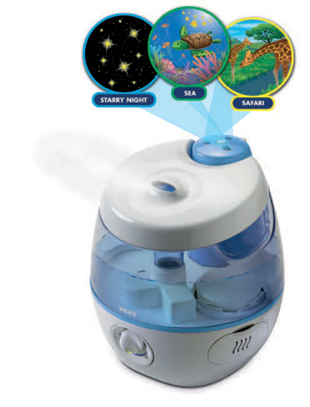 VICKS SWEETDREAMS UMIDIFICATORE A ULTRASUONI CON PROIETTORE IMMAGINI - Farmacia-flash.it