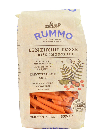 RUMMO PENNETTE RIGATE N 70 LENTICCHIE ROSSE E RISO INTEGRALE 300 G - Farmacia-flash.it