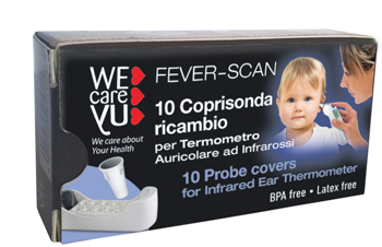 COPPELLE RICAMBIO PER TERMOMETRO INFRAROSSI WECAREYU FEVER-SCAN 10 PEZZI - Farmacia-flash.it