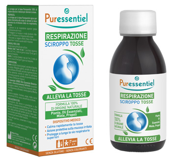 PURESSENTIEL SCIROPPO TOSSE RESPIRAZIONE DISPOSITIVO MEDICO 125 ML - Farmacia-flash.it